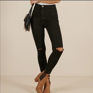 Showpo Bella Skinny Jeans High Waisted